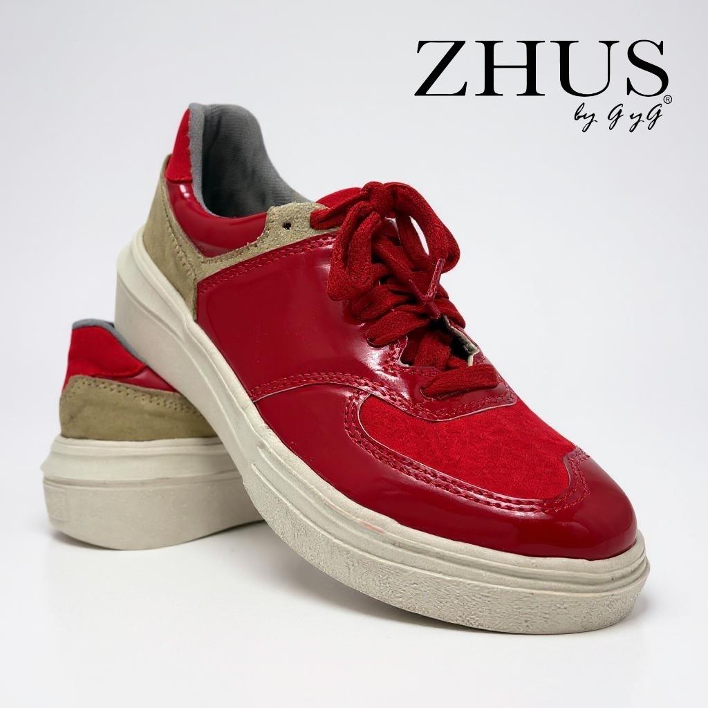 Tenis rojas asimétricas