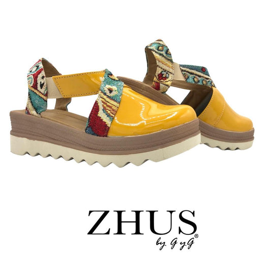 Alpargatas charol mostaza