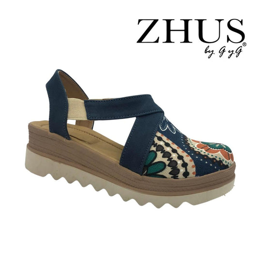 Alpargatas floral azul