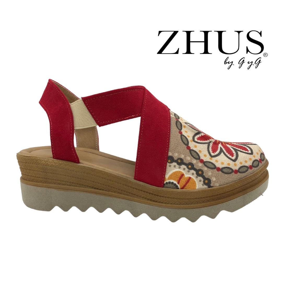 Alpargatas floral rojas