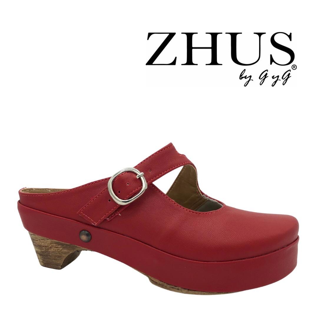 Zueco rojo estilo europeo