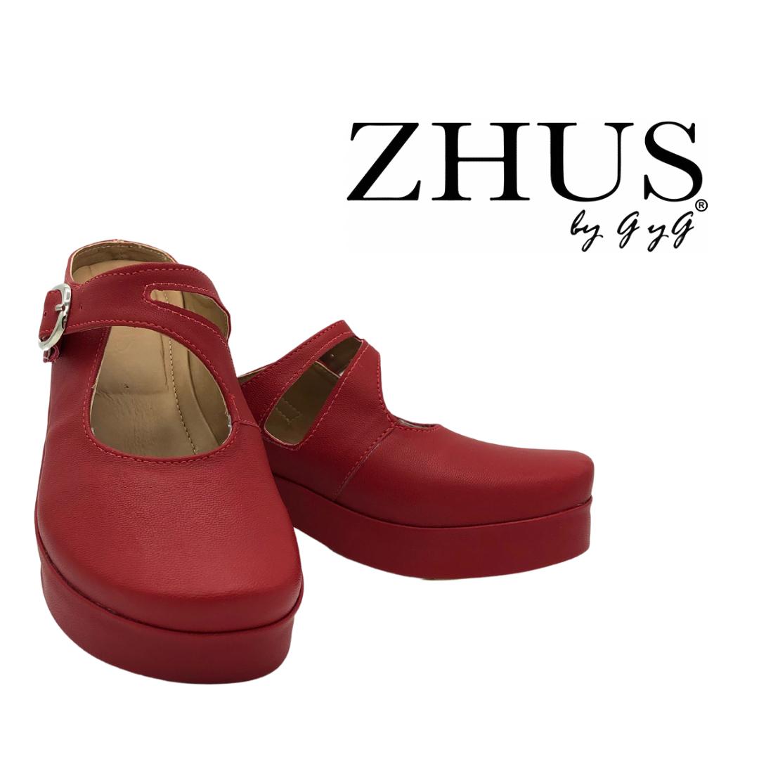 Zueco rojo estilo europeo