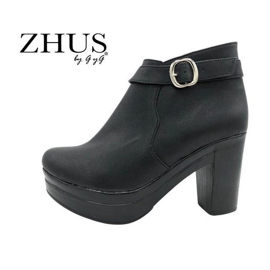 Botín negro tacón mediano