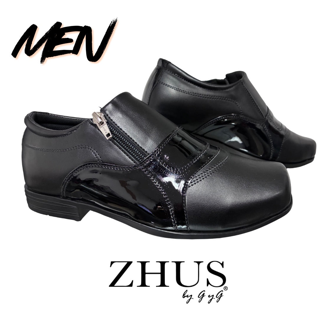 Zapato negro ejecutivo para Hombre, Cuero Vegano, Suela Antideslizante, Hecho a Mano | ZHUS