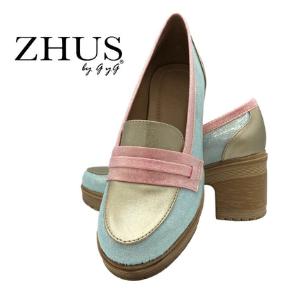 Mocasín colores pastel sirena