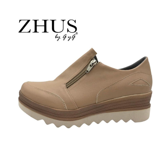 Zapatilla nude asimétrica