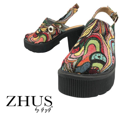 Multicolor vintage clog
