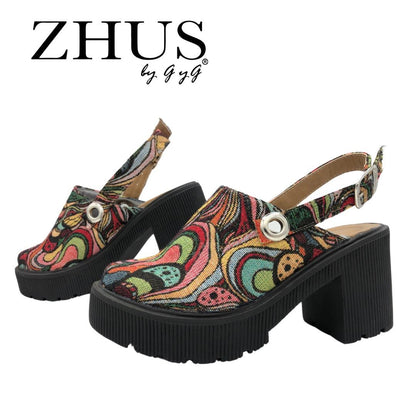 Multicolor vintage clog