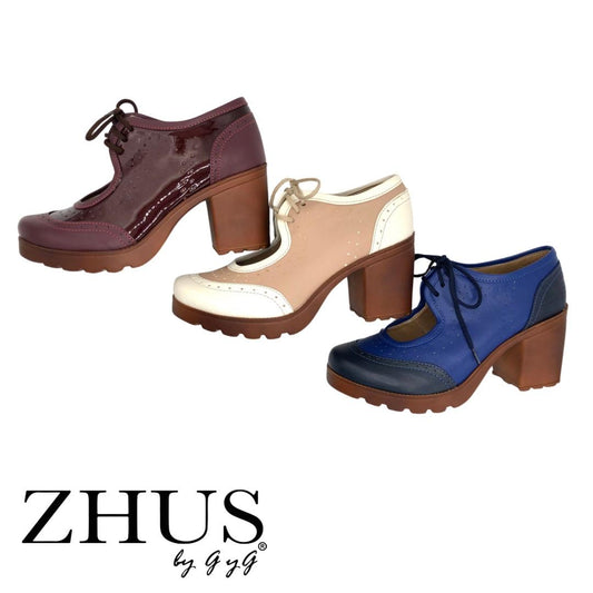 Oxford charol disponible vino, azul y beige
