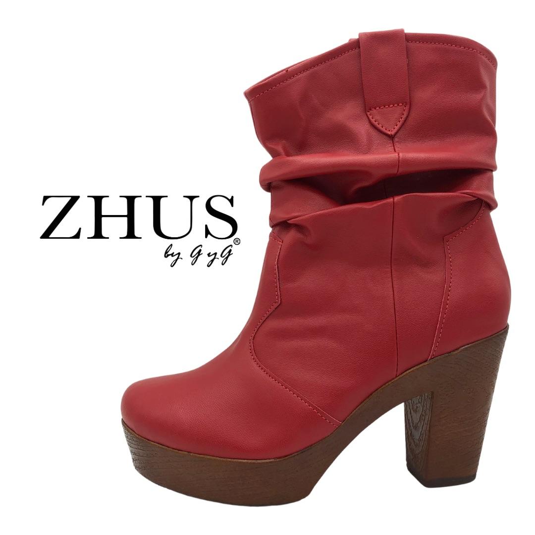 Bota roja plisada