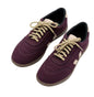 ZHUS Tenis Vino con Logo V | Zapatilla Estilo Veja Hecha a Mano | Cuero Vegano