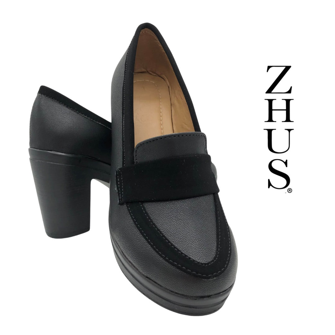 Ejecutivo negro negro mocasín
