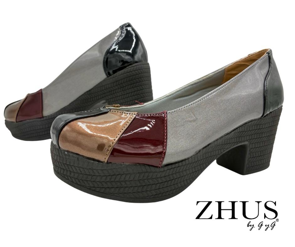 Zapato de Plataforma Patchwork Multicolor | ZHUS