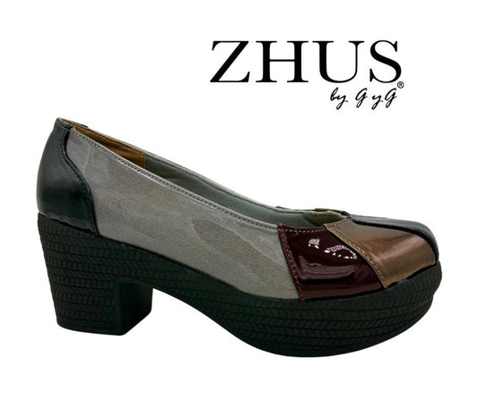 Zapato de Plataforma Patchwork Multicolor | ZHUS