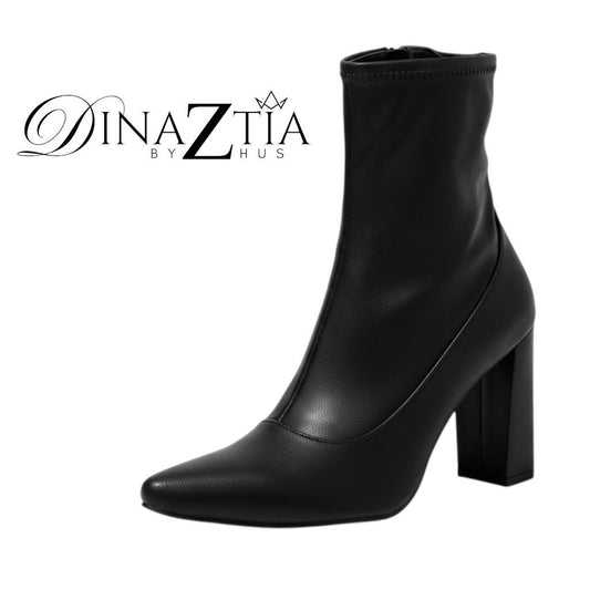 Botín stretch Mujer con Tacón – Negro | DinaZtia by ZHUS