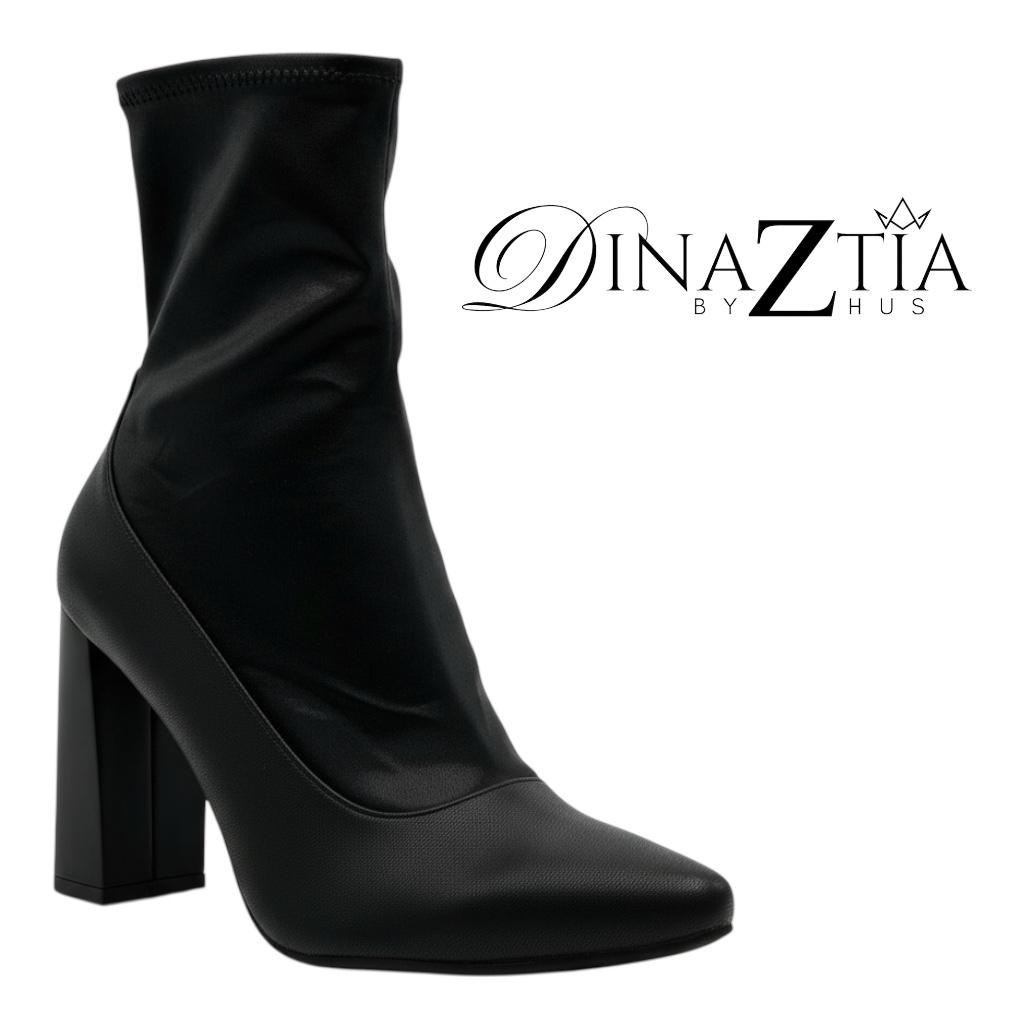 Botín stretch Mujer con Tacón – Negro | DinaZtia by ZHUS