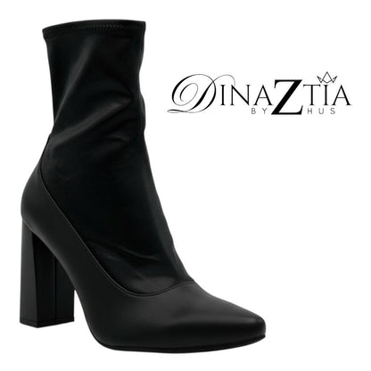 Botín stretch Mujer con Tacón – Negro | DinaZtia by ZHUS