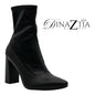 Botín stretch Mujer con Tacón – Negro | DinaZtia by ZHUS